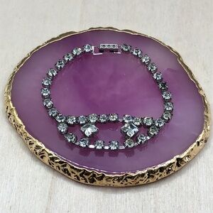 Vintage Joseph Wiesner Bracelet  Rhinestone Sparkling Formal Bridal Evening